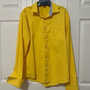 Bright Yellow Button-Up Shirt